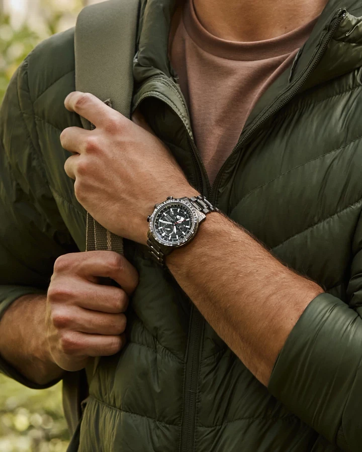 クロノス Zenshin Senkei Green Dial Super Titanium Bracelet CA4691-59X | CITIZEN